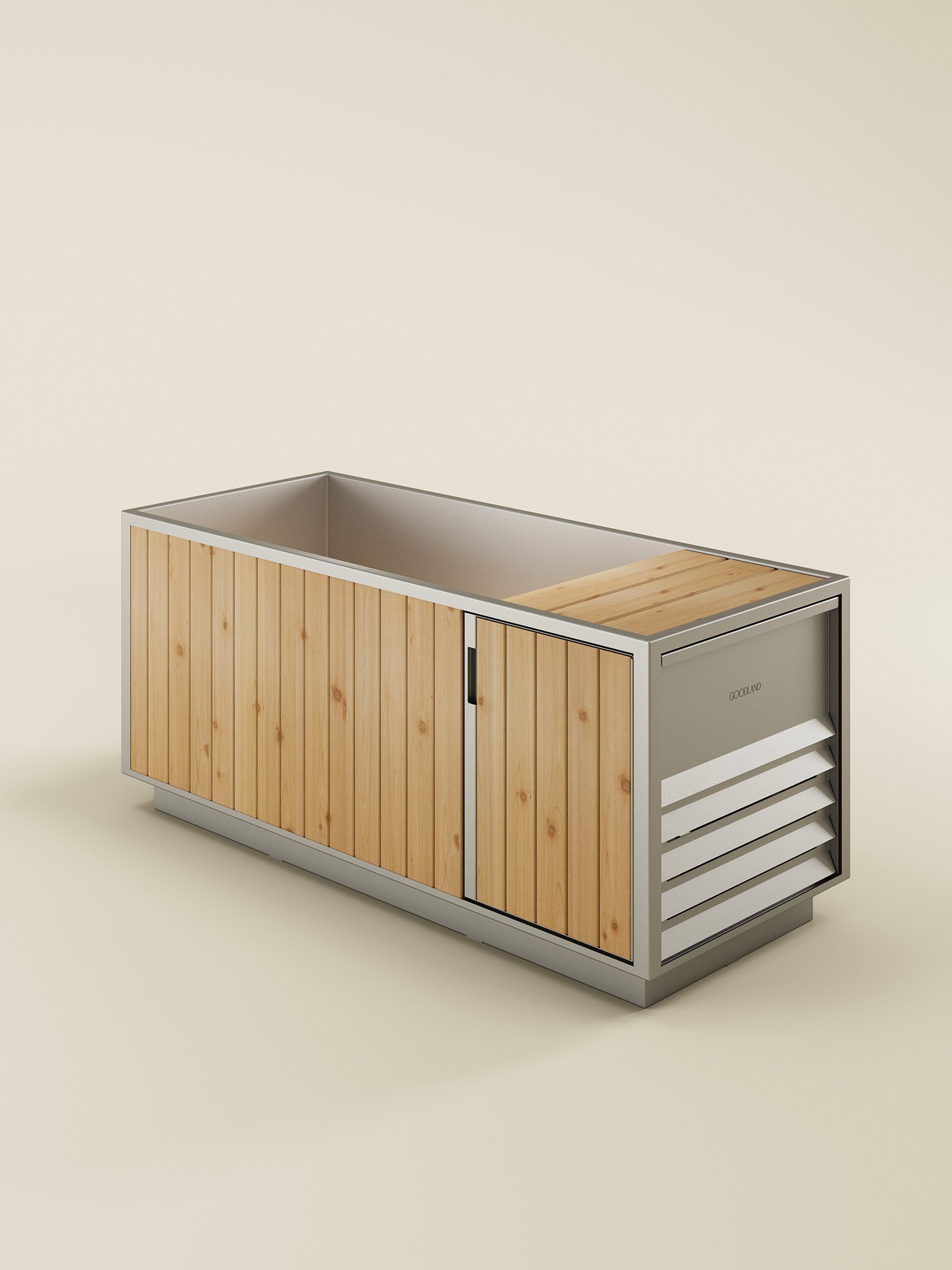 GOODLAND Cold Tub cedar wood and stainless steel construction