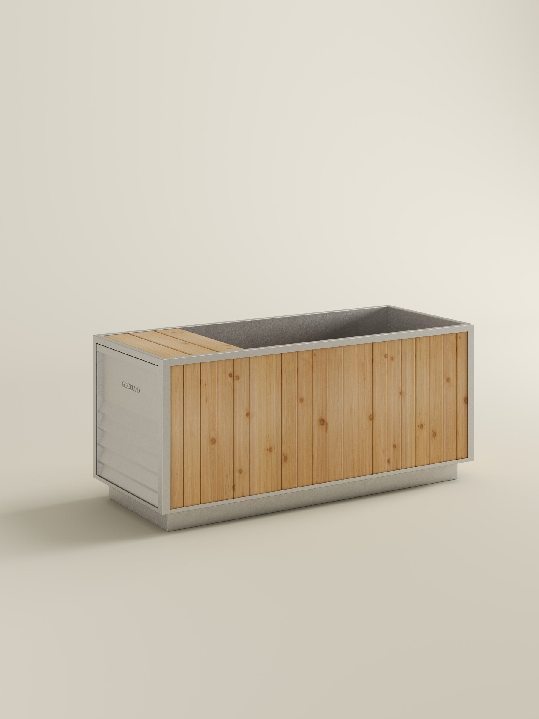 GOODLAND Cold Tub with concealed chiller and natural cedar exterior