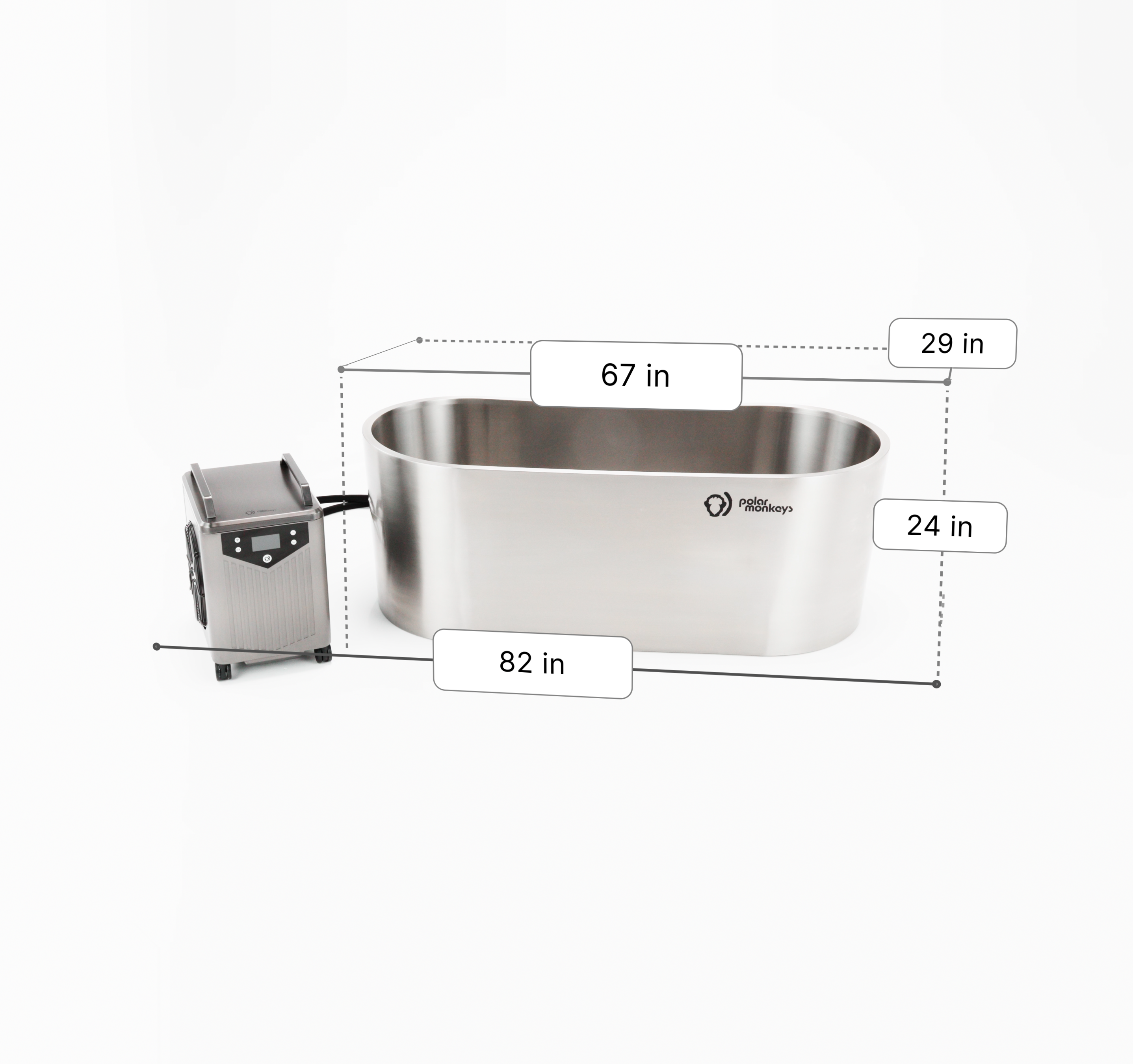 Polar Monkeys Cyber Plunge dimensions — 67 inches by 29 inches full-body layout