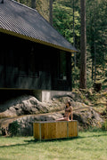 GOODLAND Cold Tub — cedar and stainless steel cold plunge tub outdoors