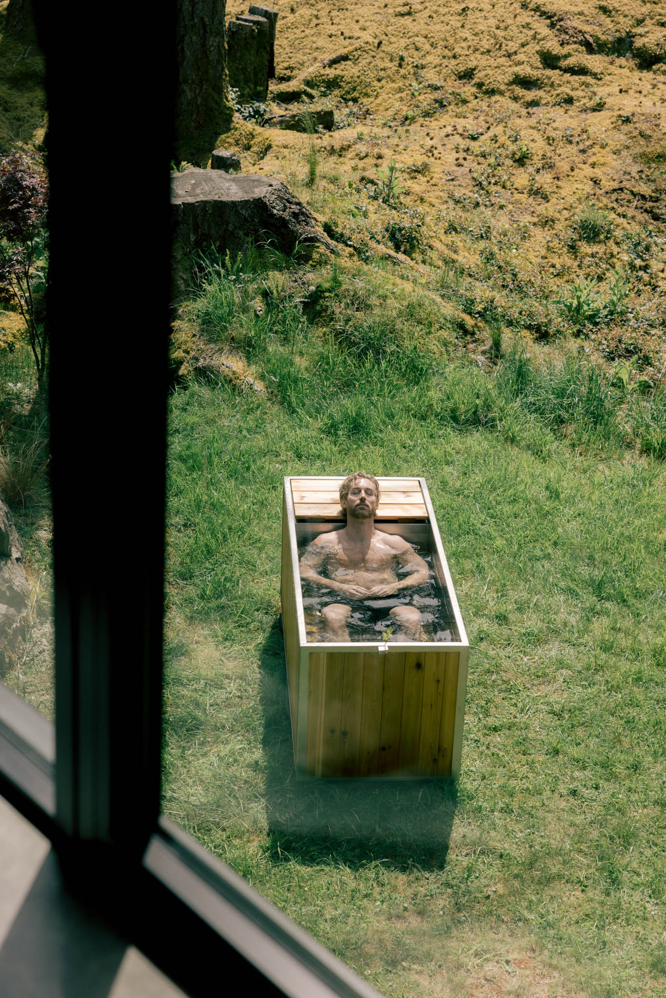 GOODLAND Cold Tub outdoors — cold plunge ritual in a natural setting