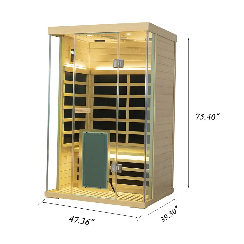 Wizzi SR02 2-Person Infrared Sauna Canadian Hemlock