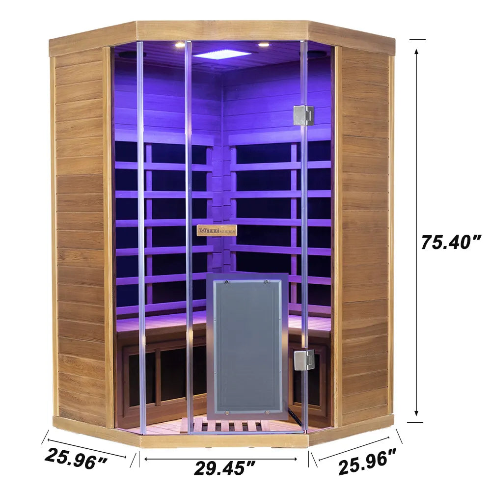 Wizzi SR07 Corner Infrared Sauna Red Cedar