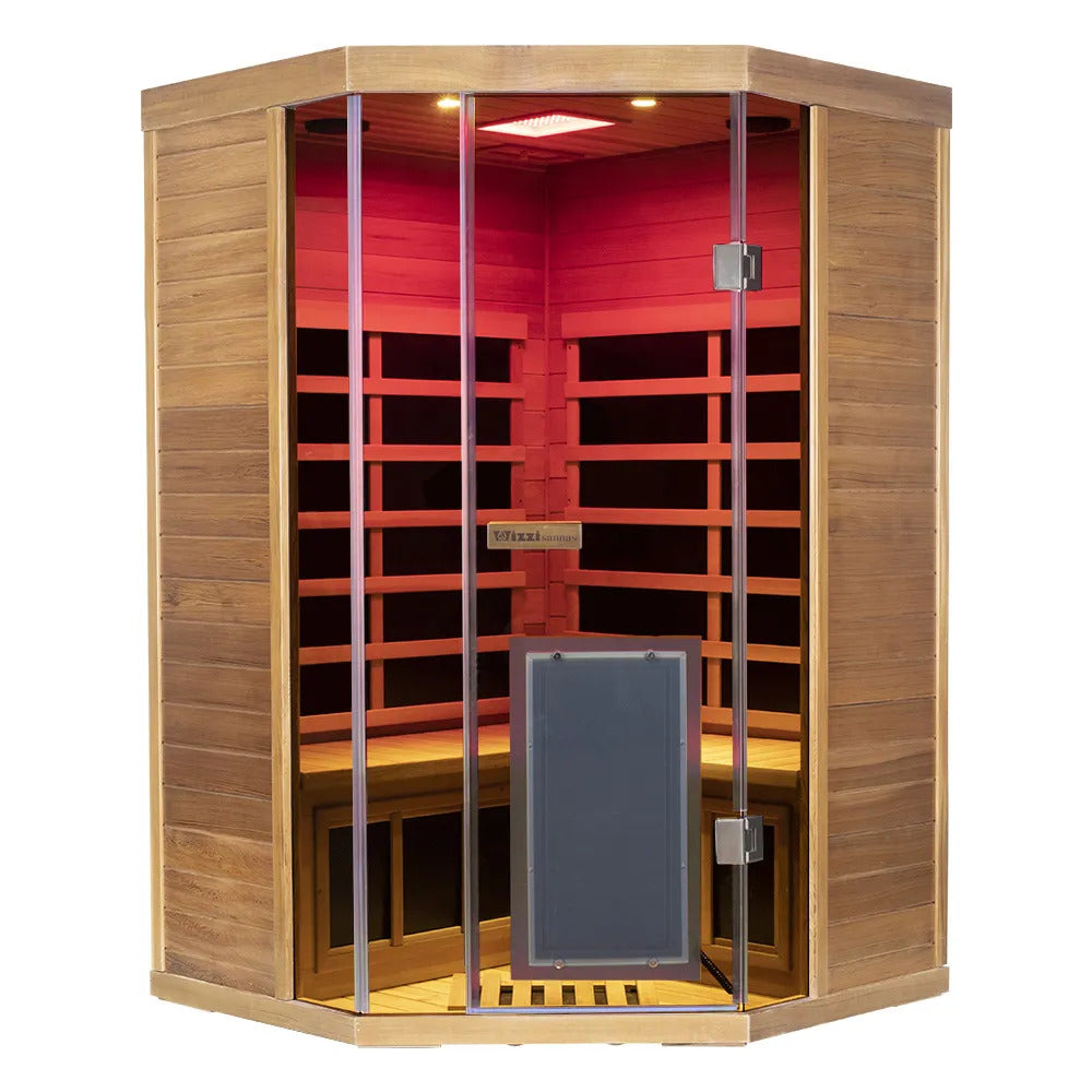 Wizzi SR07 — Corner Infrared Sauna | Red Cedar